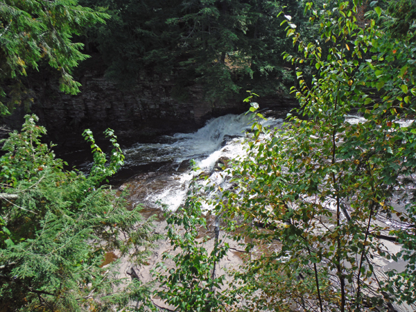 first glimpse of Nawadaha Falls